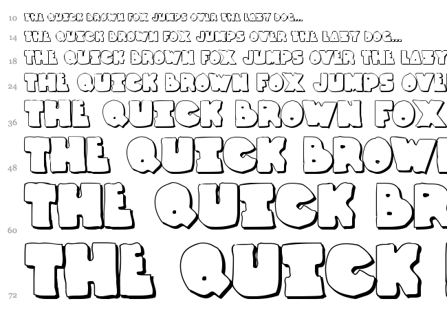 Thunder Thighs font waterfall